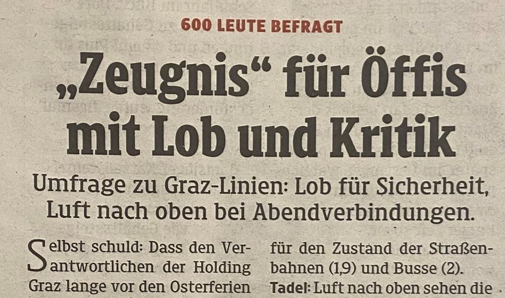 Umfrage, öffis Graz, mresearch, linien Graz